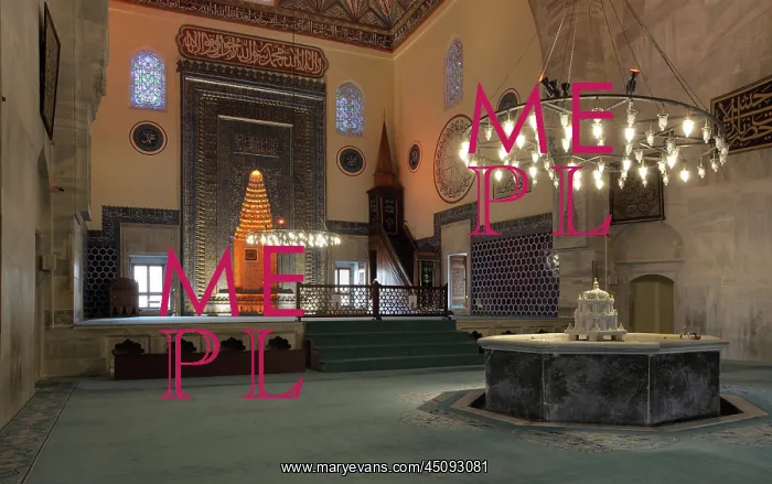: Hall of the Green Mosque, Bursa, Turkey : Hall of the Green Mosque, Bursa, Turkey