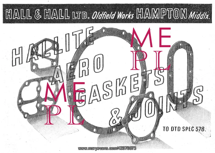 : Hall & Hall - Hallite Aero Gaskets : Hall & Hall - Hallite Aero Gaskets