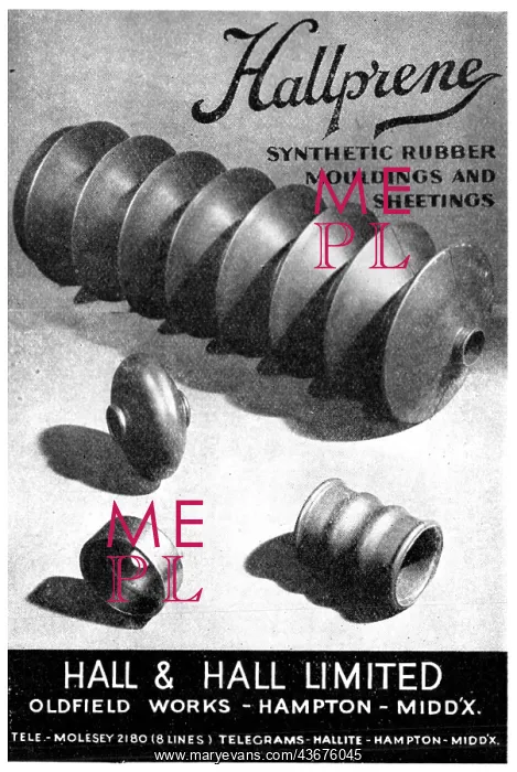 : Hall & Hall. Hallprene Synthetic Rubber : Hall & Hall. Hallprene Synthetic Rubber
