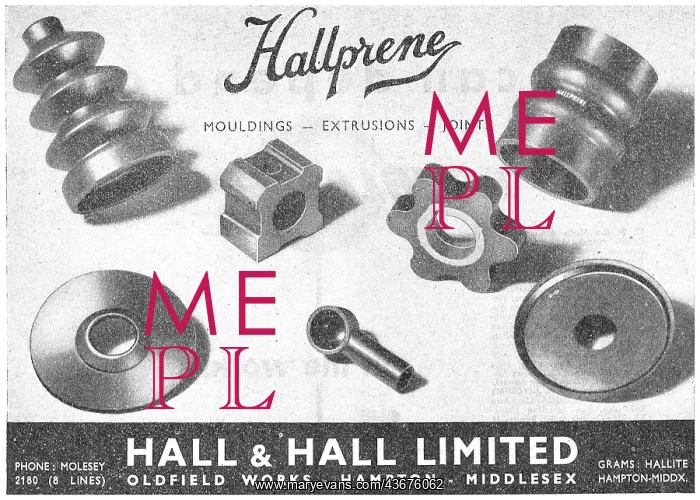 : Hall & Hall. Hallprene Synthetic Rubber : Hall & Hall. Hallprene Synthetic Rubber