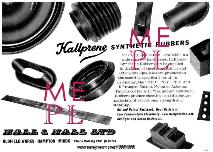 : Hall & Hall - Hallprene Synthetic Rubbers : Hall & Hall - Hallprene Synthetic Rubbers