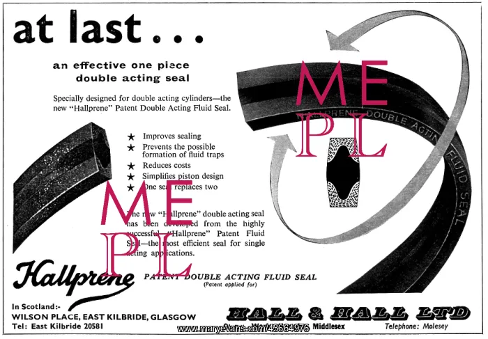 : Hall & Hall - Hallprene Synthetic Seals : Hall & Hall - Hallprene Synthetic Seals