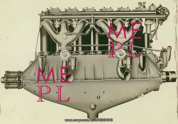 : Hall-Scott L-6 213hp 6-cylinder inline engine - Port side : Hall-Scott L-6 213hp 6-cylinder inline engine - Port side