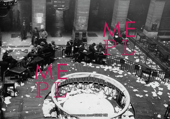 : The Hall of stockbrokers without people : The Hall of stockbrokers without people