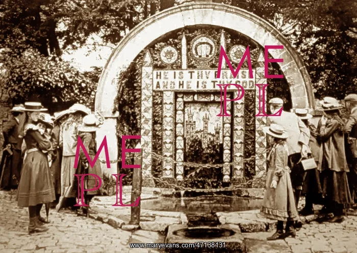 : Hall Well, Well Dressing, Tissington, in 1903 : Hall Well, Well Dressing, Tissington, in 1903