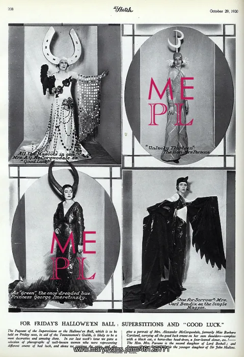 : Four Halloween Ball costumes : Four Halloween Ball costumes