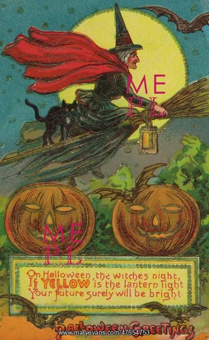 : Halloween Greetings Postcard : Halloween Greetings Postcard