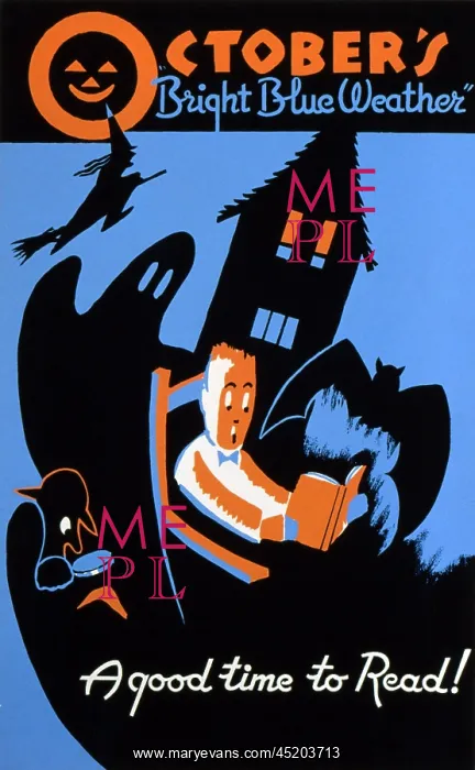 : Halloween, poster to encourage reading, ? : Halloween, poster to encourage reading, ?