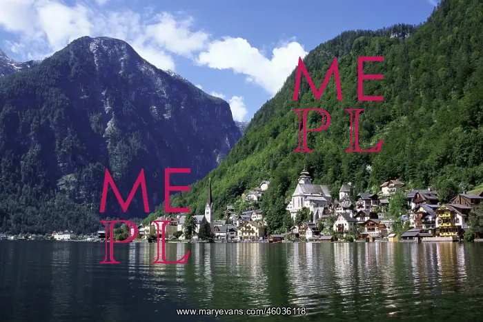 : Hallstatt and the Hallstatt lake : Hallstatt and the Hallstatt lake