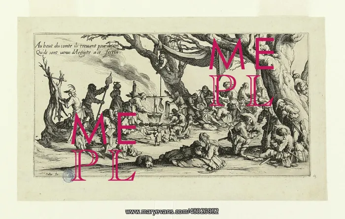 : The halt of the Bohemians, the preparations for the feast : The halt of the Bohemians, the preparations for the feast