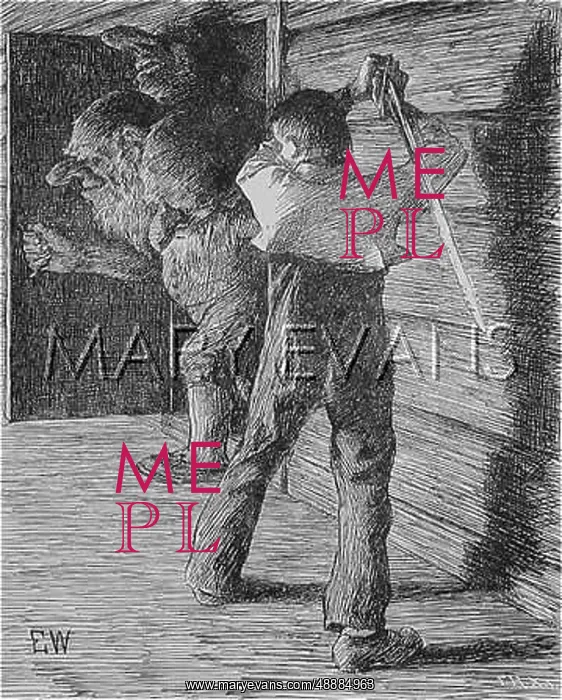 : Halvor beheading a troll : Halvor beheading a troll