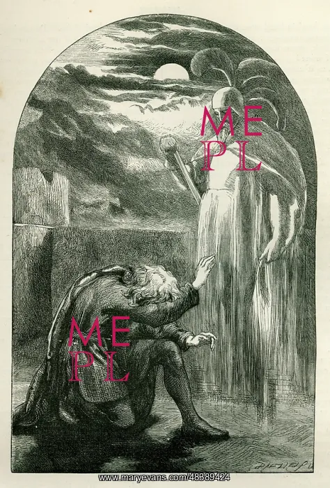 : Hamlet - with his father's ghost on the battlements : Hamlet - with his father's ghost on the battlements