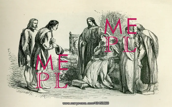 : Hamlet - Rosencrantz and Guildenstern with King Claudius and Queen Gertrude : Hamlet - Rosencrantz and Guildenstern with King Claudius and Queen Gertrude