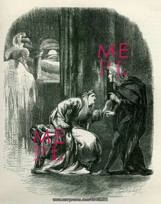 : Hamlet - he sees his father's ghost in Gertrude's room : Hamlet - he sees his father's ghost in Gertrude's room
