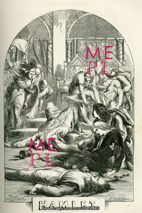 : Hamlet - title page - final scene : Hamlet - title page - final scene