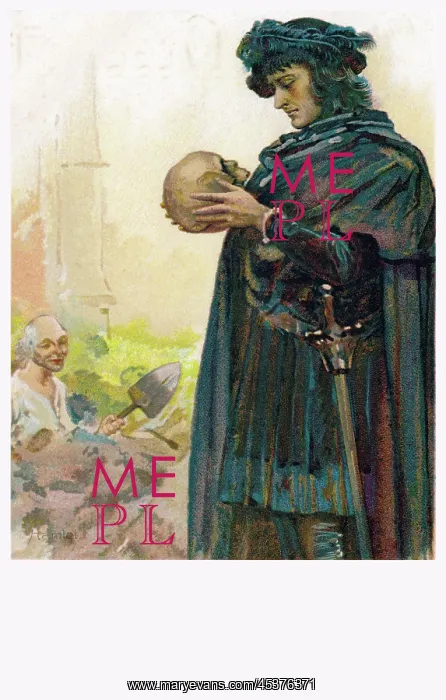 : Hamlet with Yorick's skull in Hamlet, Prince of Denmark : Hamlet with Yorick's skull in Hamlet, Prince of Denmark