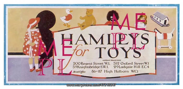 : HAMLEY'S ADVERT 1920S : HAMLEY'S ADVERT 1920S