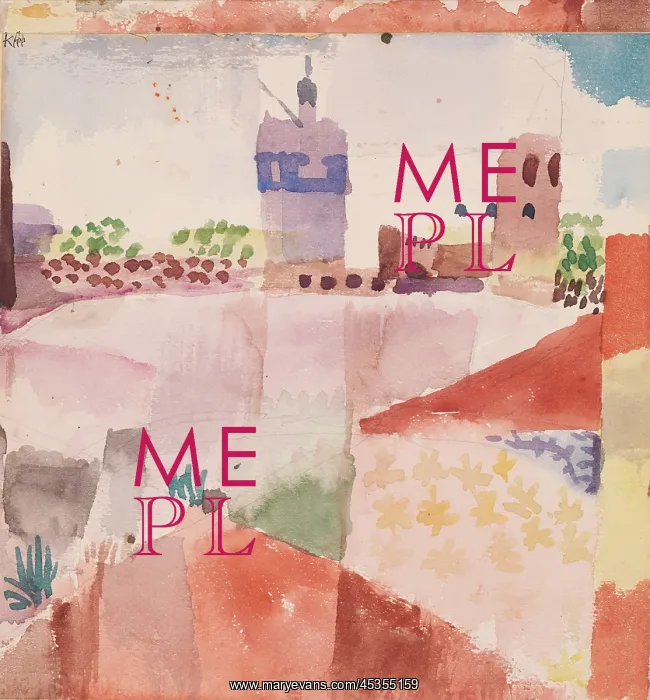 : HAMMAMET WITH ITS MOSQUE, by Paul Klee : HAMMAMET WITH ITS MOSQUE, by Paul Klee