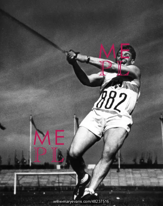 : Hammer thrower Karl Hein during the Summer Olympics in : Hammer thrower Karl Hein during the Summer Olympics in