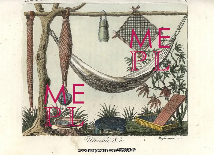 : Hammock and beer-fermenting net of the Island : Hammock and beer-fermenting net of the Island
