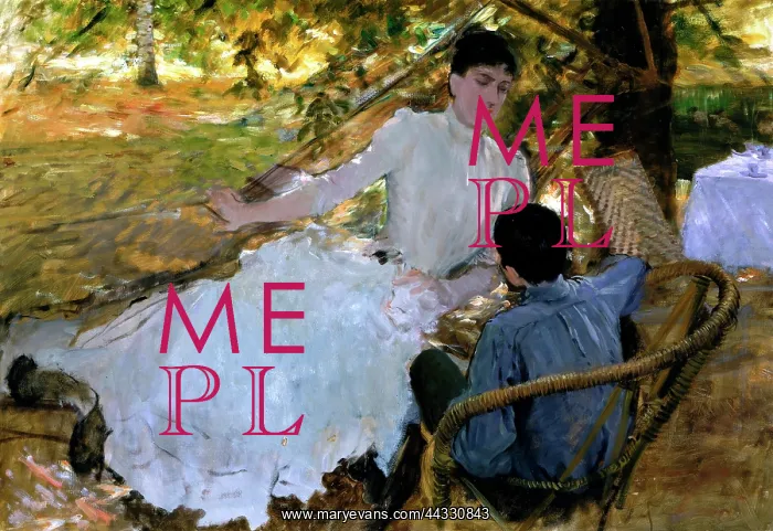 : On the hammock II. Painting : On the hammock II. Painting