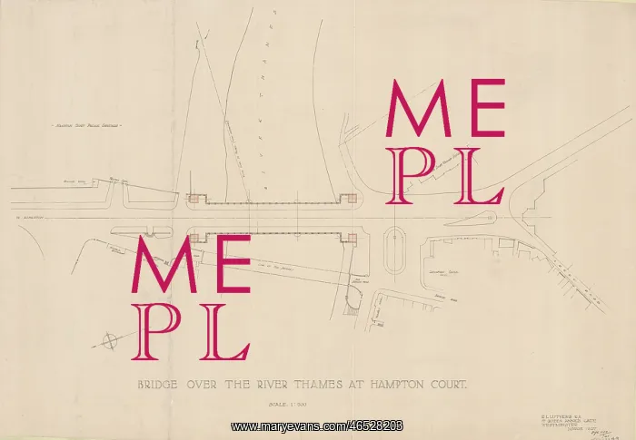 : Hampton Court Bridge, 1927 : Hampton Court Bridge, 1927