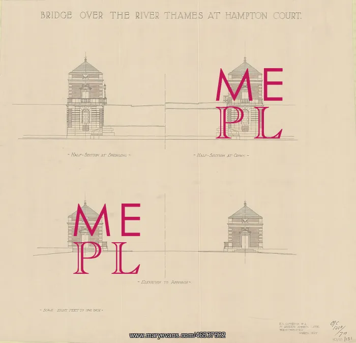 : Hampton Court Bridge, 1927 : Hampton Court Bridge, 1927