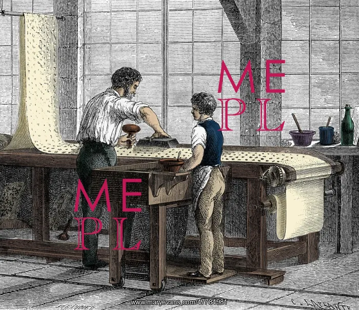 : Hand-Blocking Printing Technique, 19th Century : Hand-Blocking Printing Technique, 19th Century