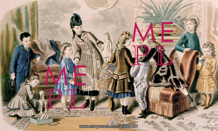: Hand-colored engraving from La Mode Illustre, ? : Hand-colored engraving from La Mode Illustre, ?