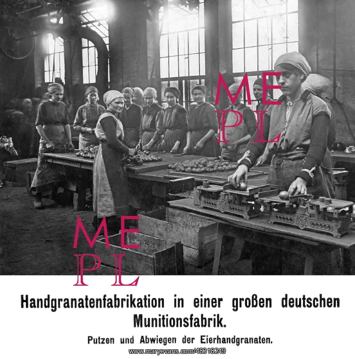 : Hand grenade manufacture, 1917 : Hand grenade manufacture, 1917