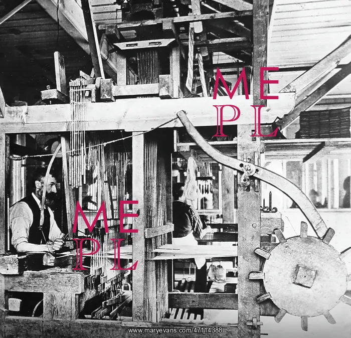  : Hand loom linen weaver in Belfast, Ireland, Victorian period