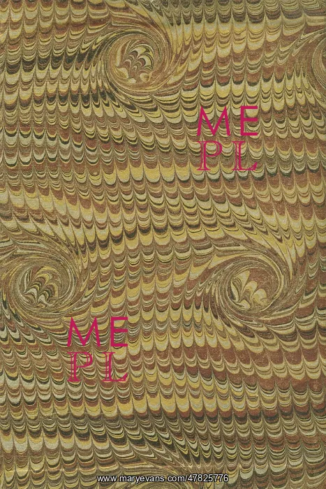  : Hand Marbled Paper Sheet 1893