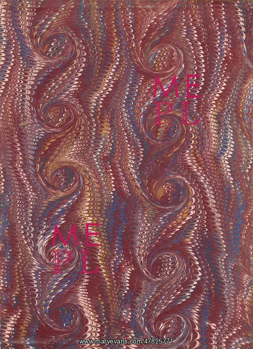 : Hand Marbled Paper Sheet 1900 : Hand Marbled Paper Sheet 1900