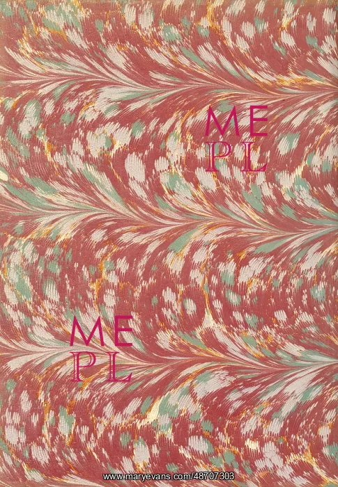 : Hand Marbled Paper Sheet 1916 : Hand Marbled Paper Sheet 1916