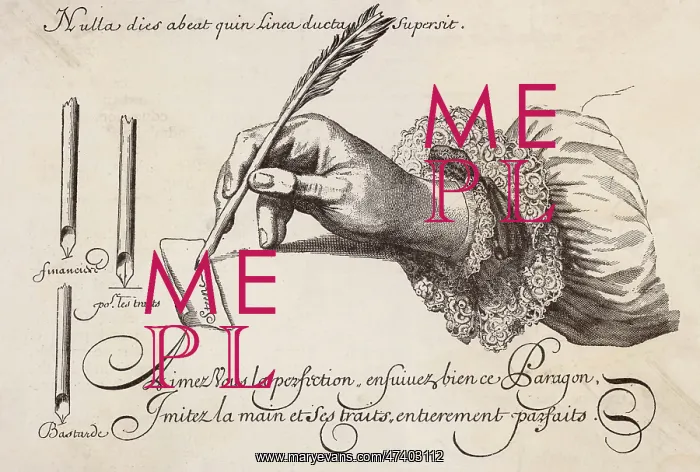  : Hand and Quill Pen