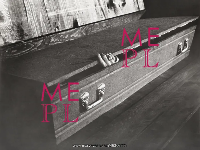 : Hand reaching out of coffin : Hand reaching out of coffin