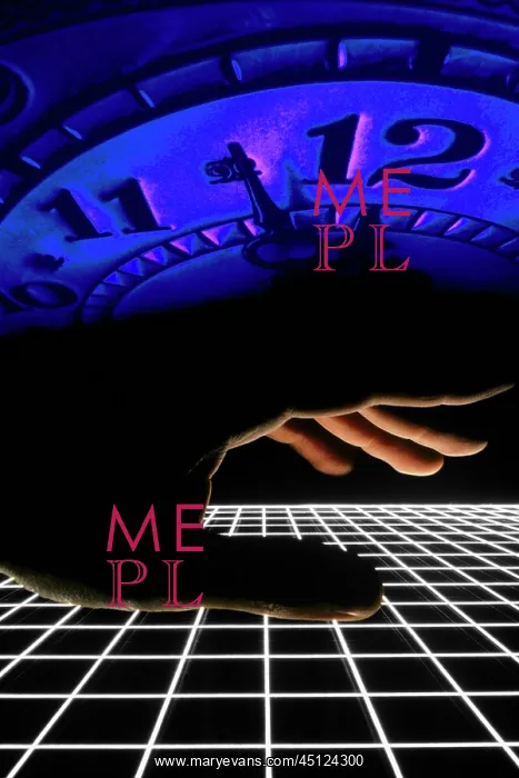 : Hand Reaching over A Grid Beneath A Blue Clock About : Hand Reaching over A Grid Beneath A Blue Clock About