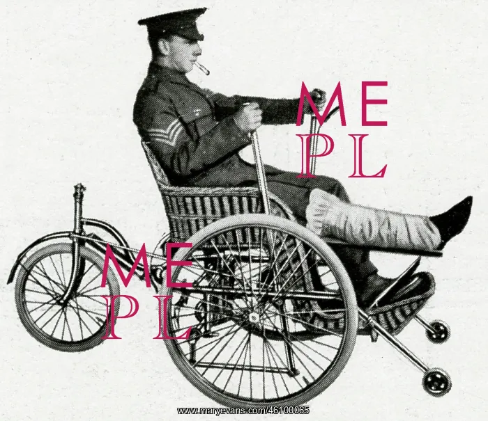 : A Hand Tricycle for the wounded, WW1 : A Hand Tricycle for the wounded, WW1