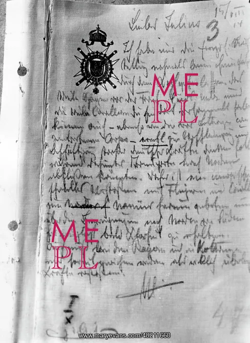 : Hand-written letter of Wilhelm II. 1914 : Hand-written letter of Wilhelm II. 1914