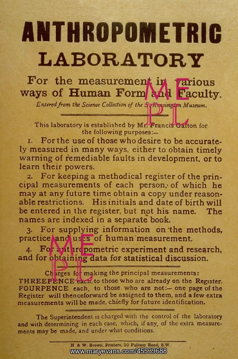 : Handbill For Francis Galton Laboratory : Handbill For Francis Galton Laboratory