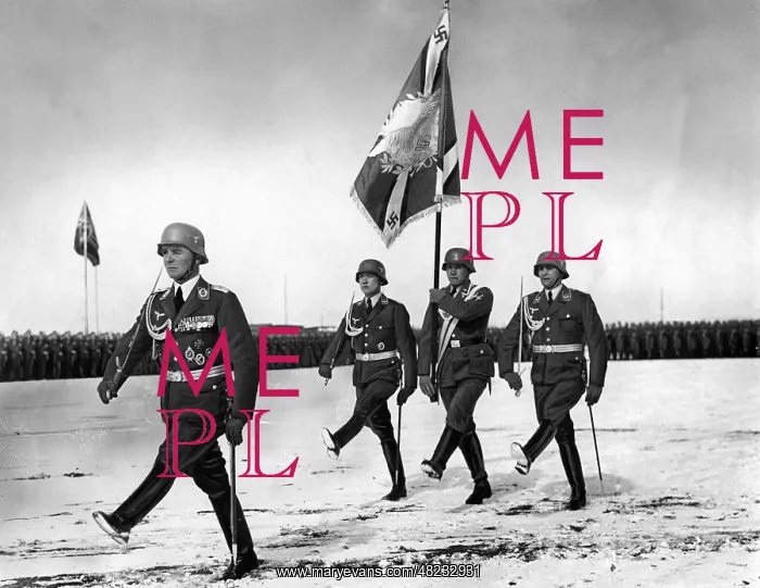 : Handing over the troops flag to a division of the Luftwaffe : Handing over the troops flag to a division of the Luftwaffe