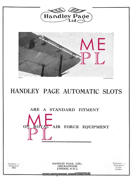 : Handley Page Automatic Slots : Handley Page Automatic Slots