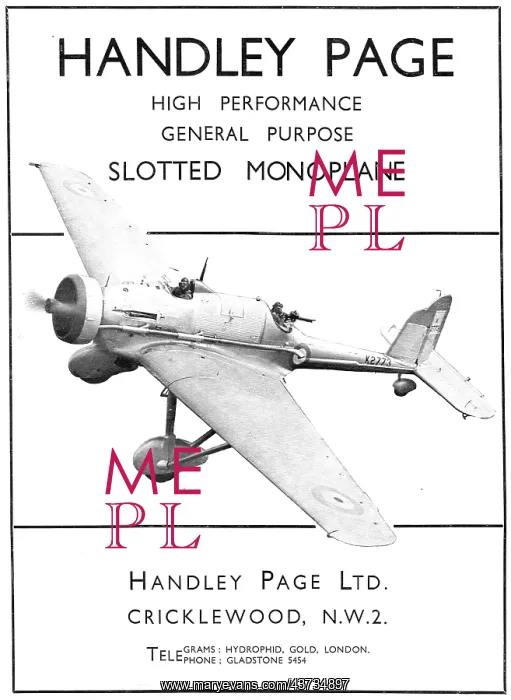 : Handley Page General Purpose Slotted Monoplane : Handley Page General Purpose Slotted Monoplane