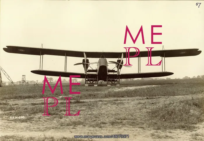: Handley Page O / 400 from the front : Handley Page O / 400 from the front