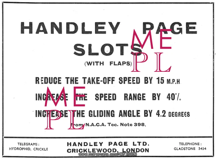 : Handley Page Slots 1932 : Handley Page Slots 1932