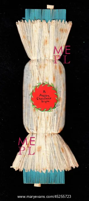  : Handmade Christmas card in the shape of a cracker