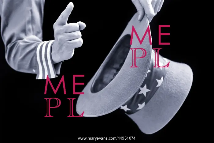 : Hands and Hat of Uncle Sam Gesturing Making a : Hands and Hat of Uncle Sam Gesturing Making a