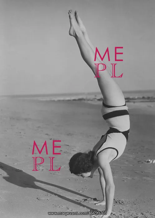 : Handstand at the beach : Handstand at the beach