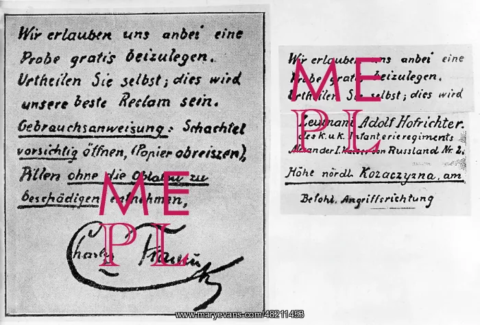 : Handwriting of Adolf Hofrichter : Handwriting of Adolf Hofrichter