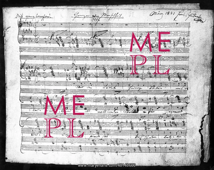 : Handwriting by Franz Schubert : Handwriting by Franz Schubert